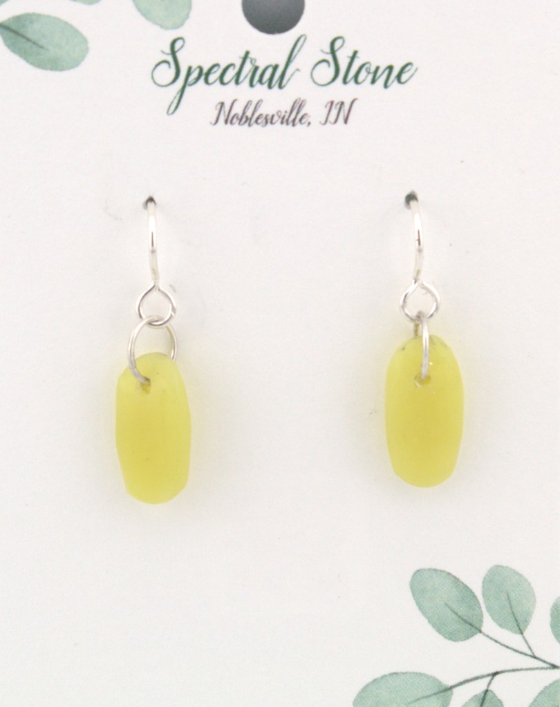 lemon jade earrings in sterling silver