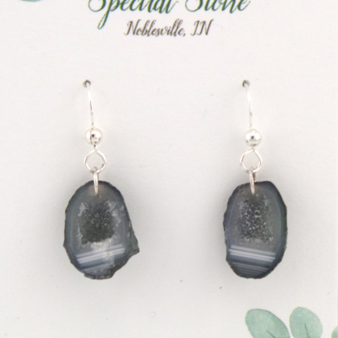 tabasco geode earrings