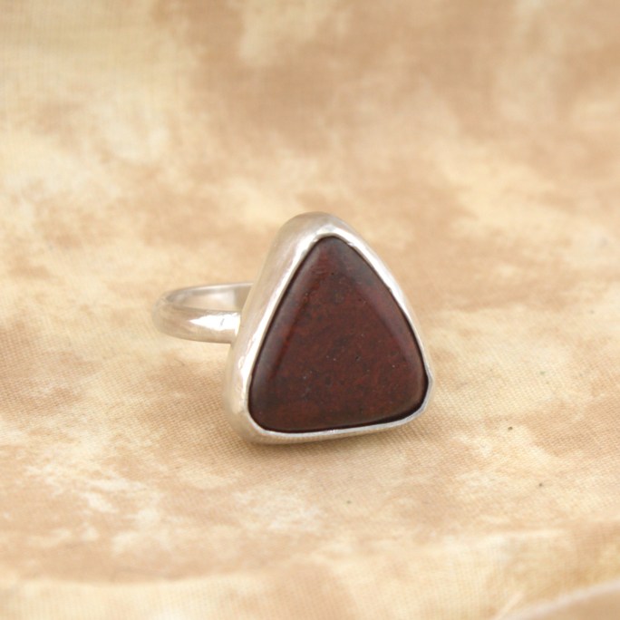 red tempskya ring in sterling silver