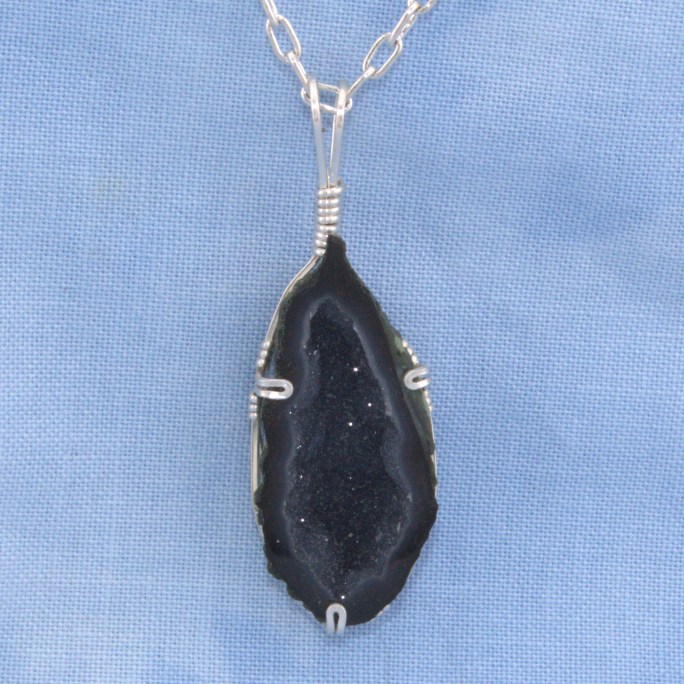 tabasco geode pendant