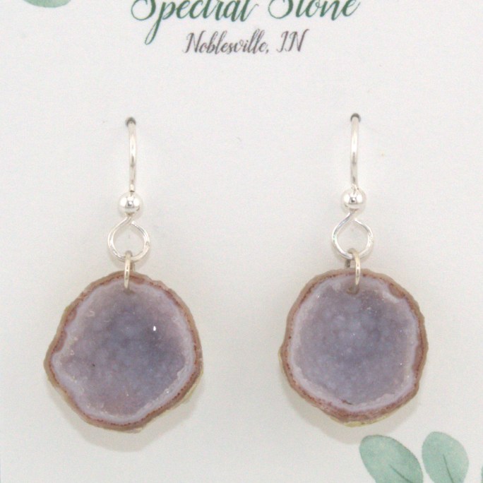 tabasco geode earrings