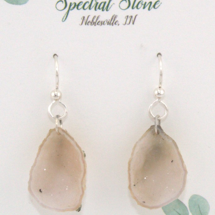 tabasco geode earrings