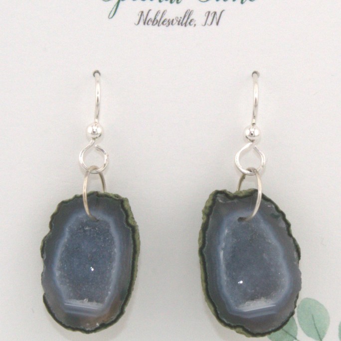 tabasco geode earrings