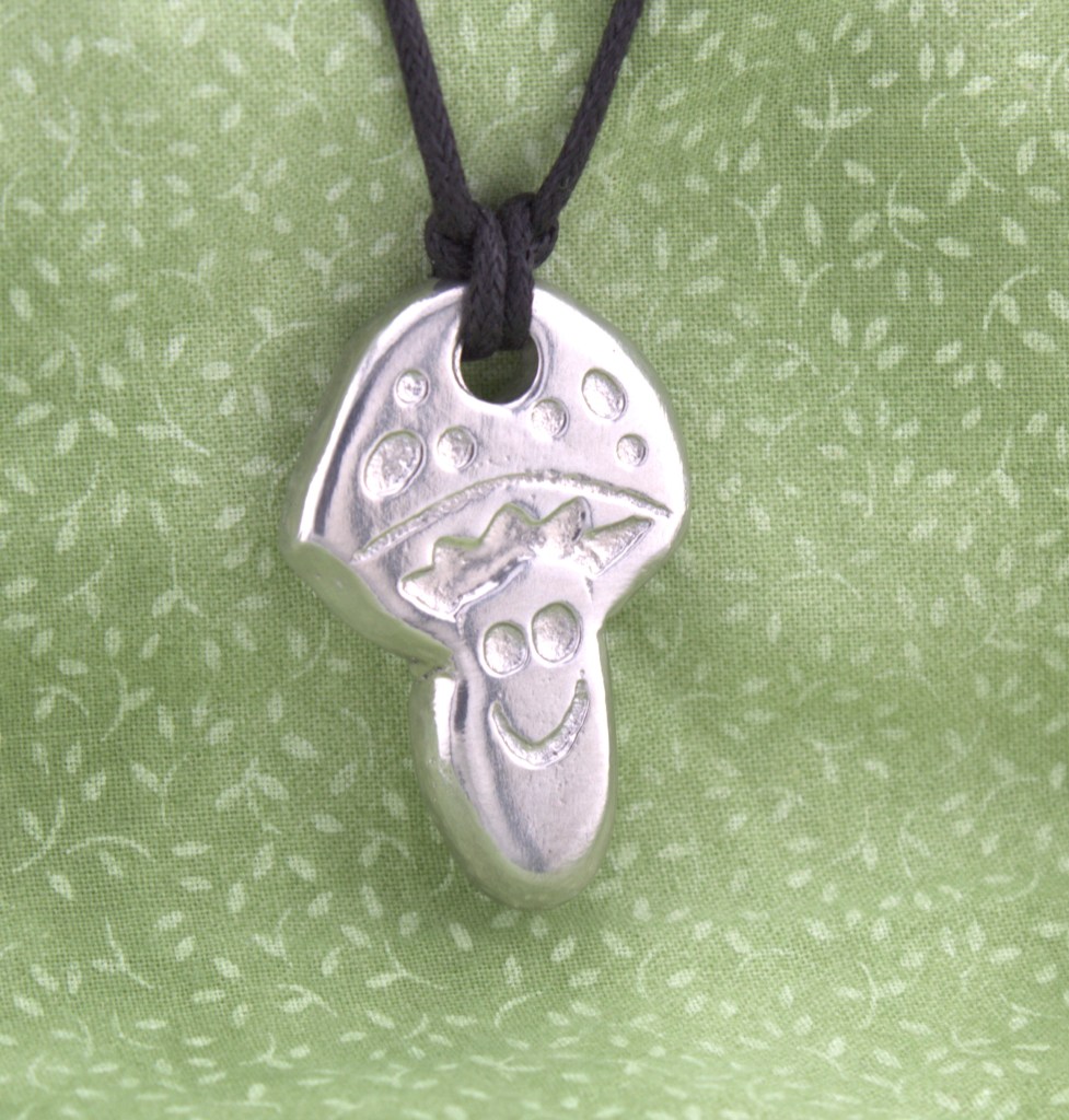 Pewter Mushroom pendant