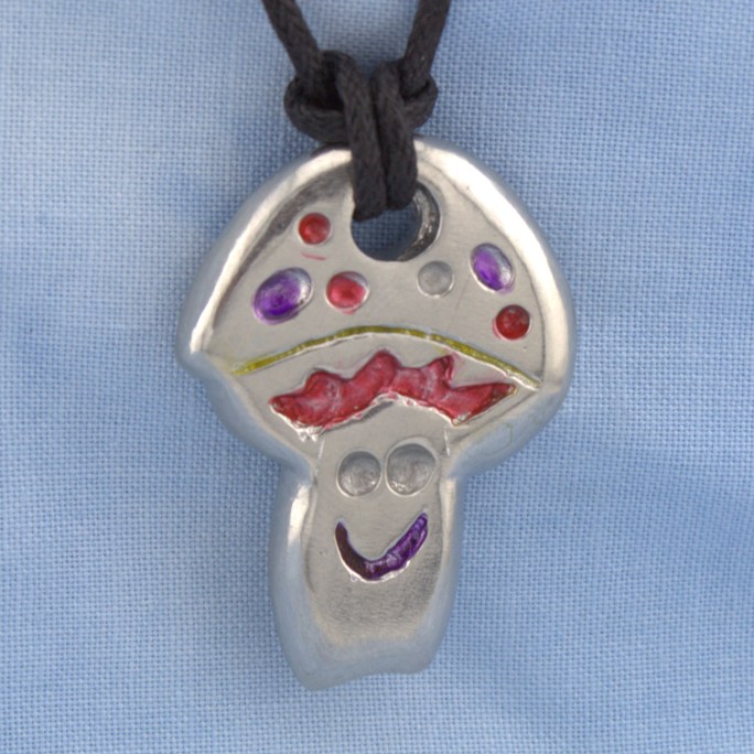 Pewter Mushroom pendant