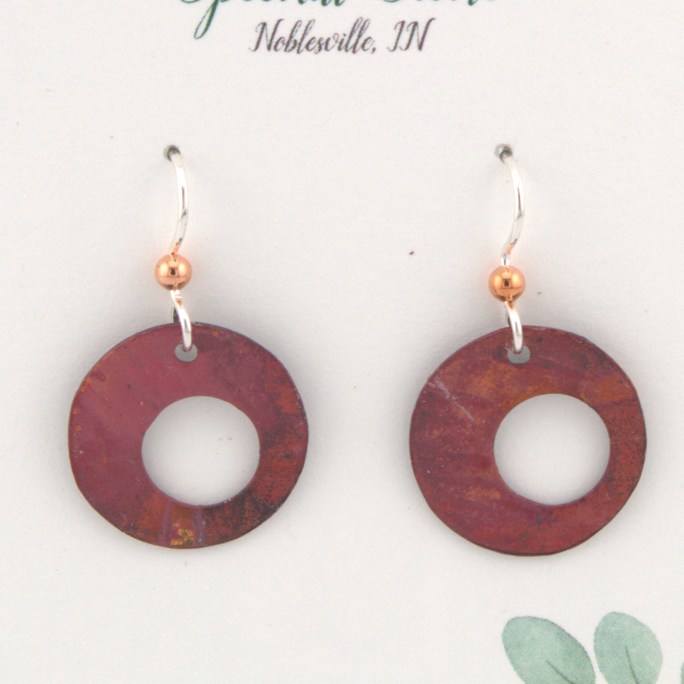 Red Copper Earrings