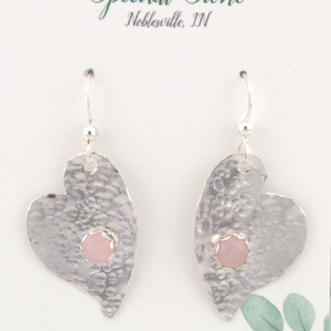 Sterling Silver Rose Quartz earrings